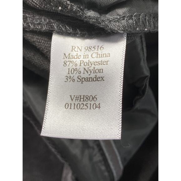 Coldwater Creek Wide Leg Pinwale Black Corduroy Trouser Pants Sz 16 Girl Boss - Picture 3 of 8